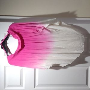 Pink ombre off the shoulder top size 14/16 by Lane Bryant 100% Rayon.